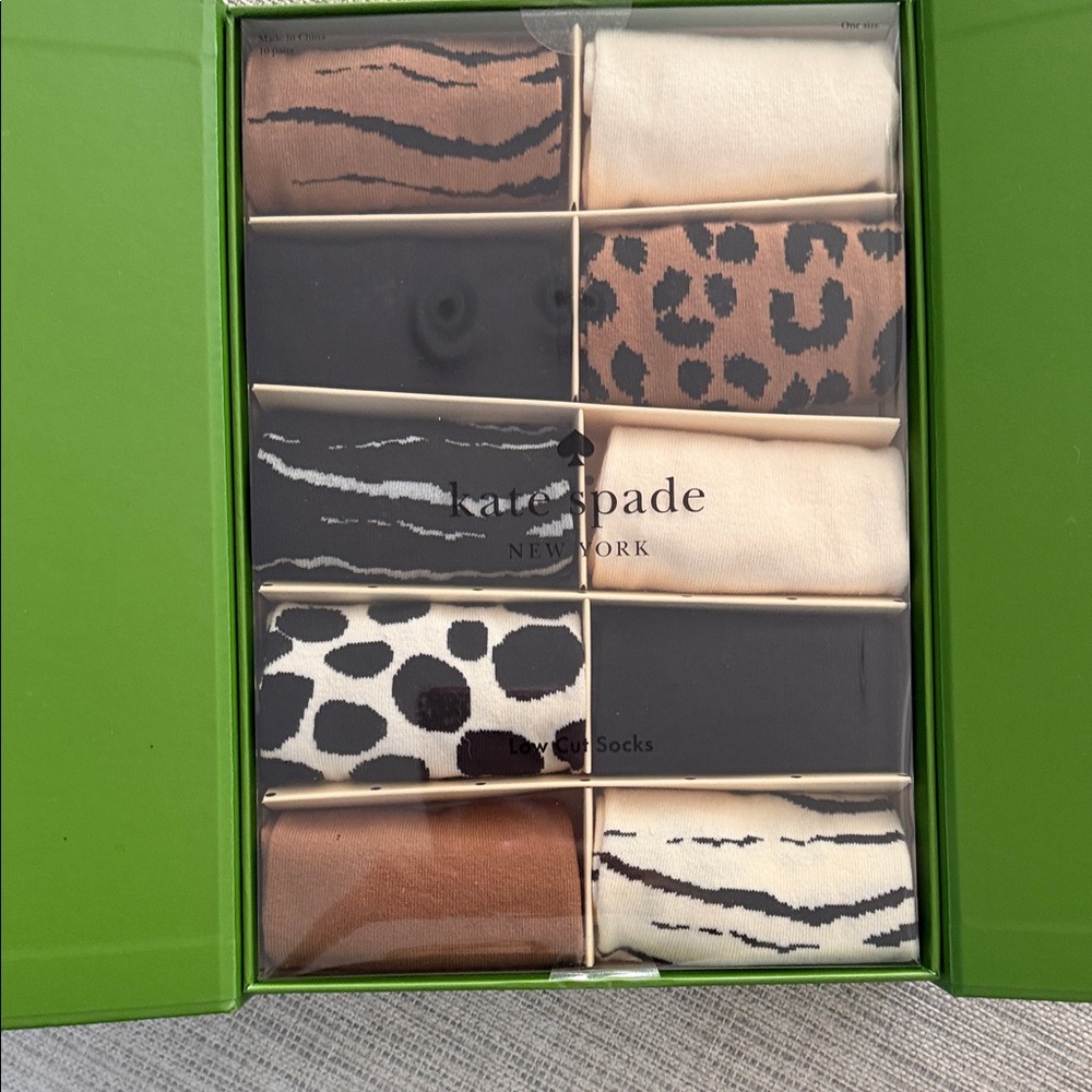 Kate Spade 10 Days Of Socks In Green  Box - Picture 2 of 4